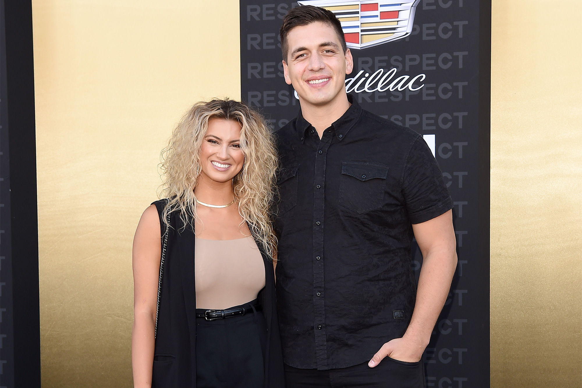Tori Kelly and André Murillo attend the Los Angeles Premiere of MGM's "Respect" at Regency Village Theatre on August 08, 2021 in Los Angeles, California.