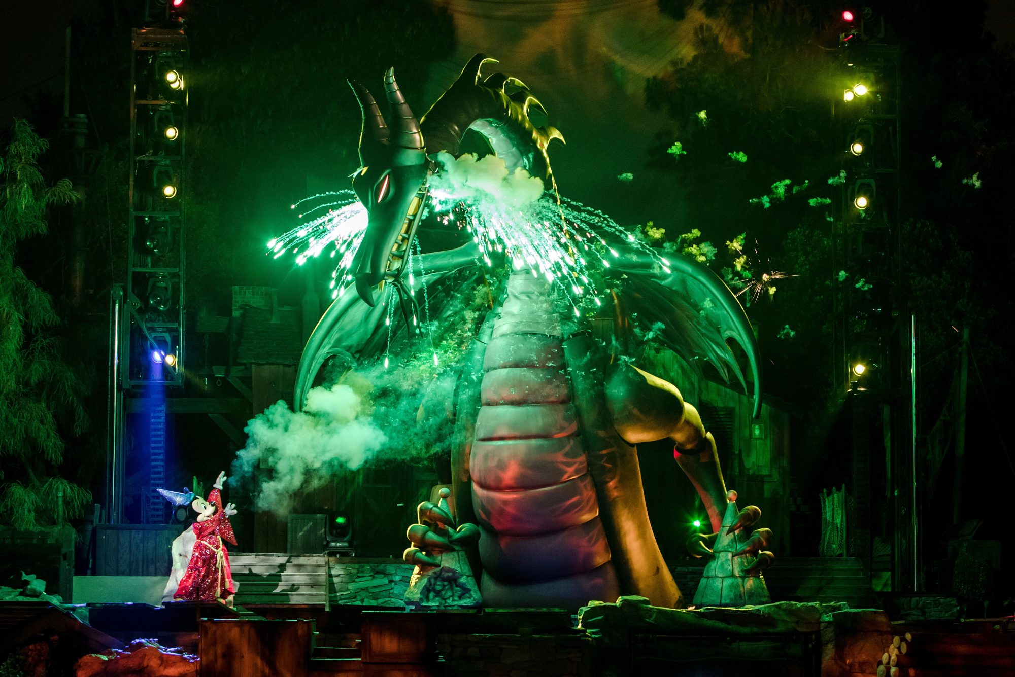 The Maleficent dragon at Disneyland's Fantasmic show