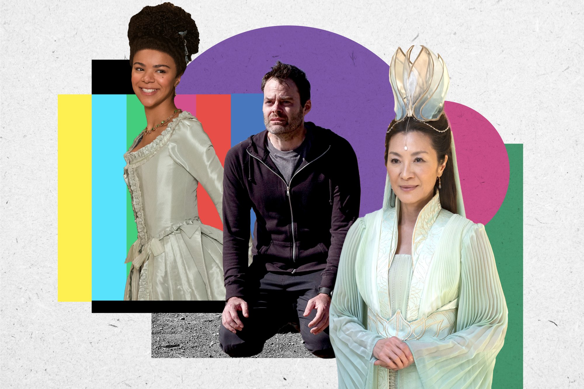 India Amartiefio in Queen Charlotte; Bill Hader in Barry; Michelle Yeoh in American Born Chinese