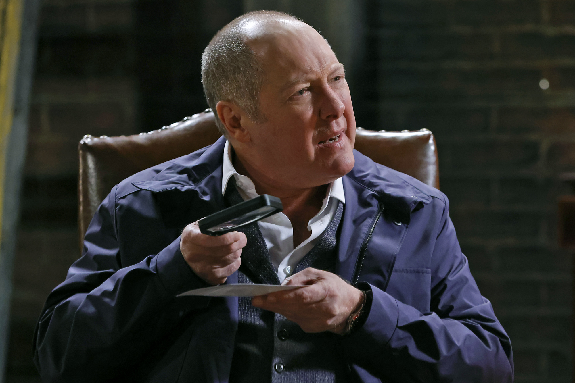THE BLACKLIST -- "Blair Foster (#39)" Episode 1016 -- Pictured: James Spader as Raymond "Red" Reddington -- (Photo by: Will Hart/NBC)