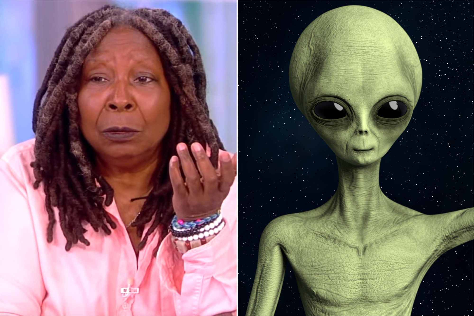 Whoopi Goldberg and an alien