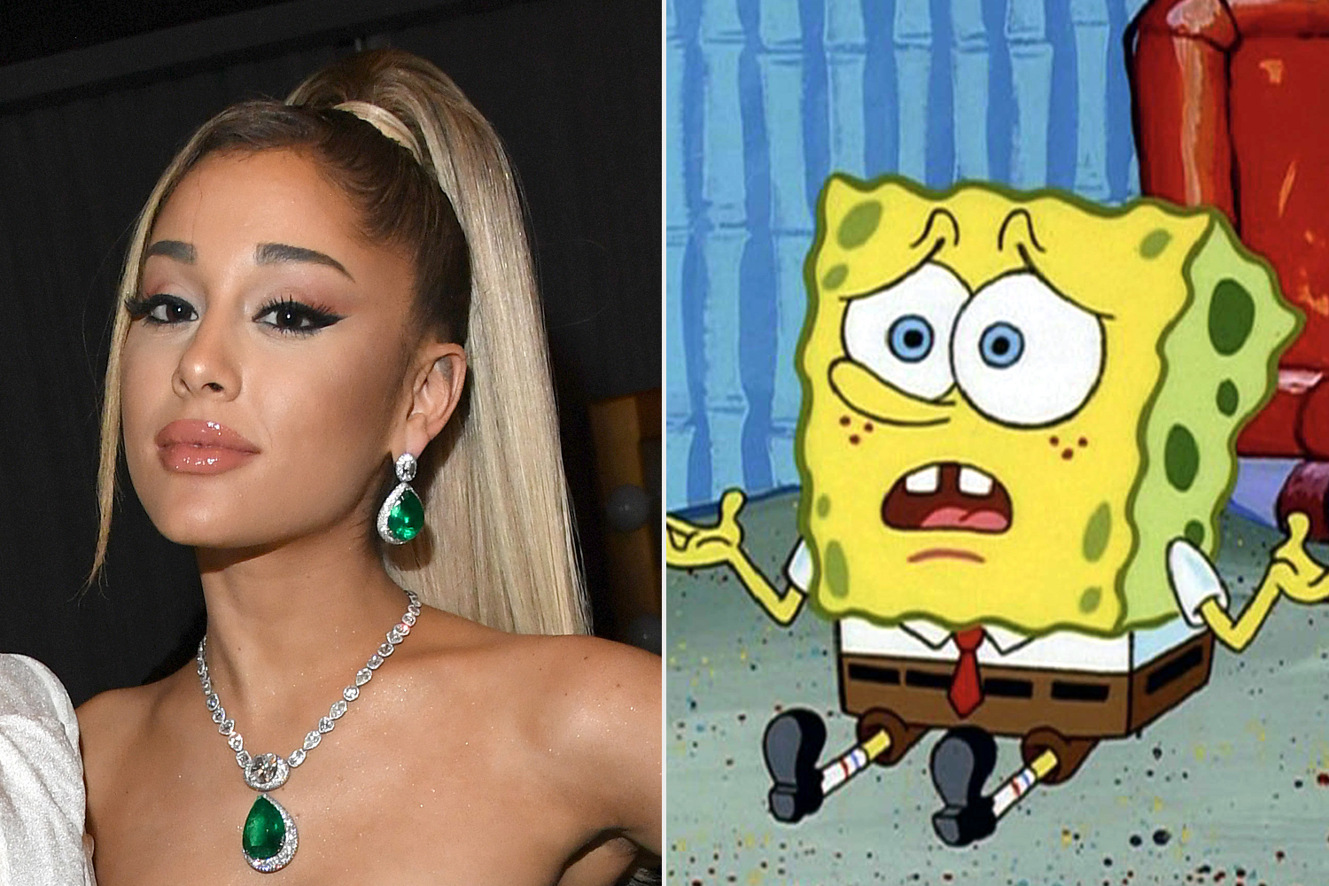 Ariana Grande during the 62nd Annual GRAMMY Awards; SPONGEBOB SQUAREPANTS