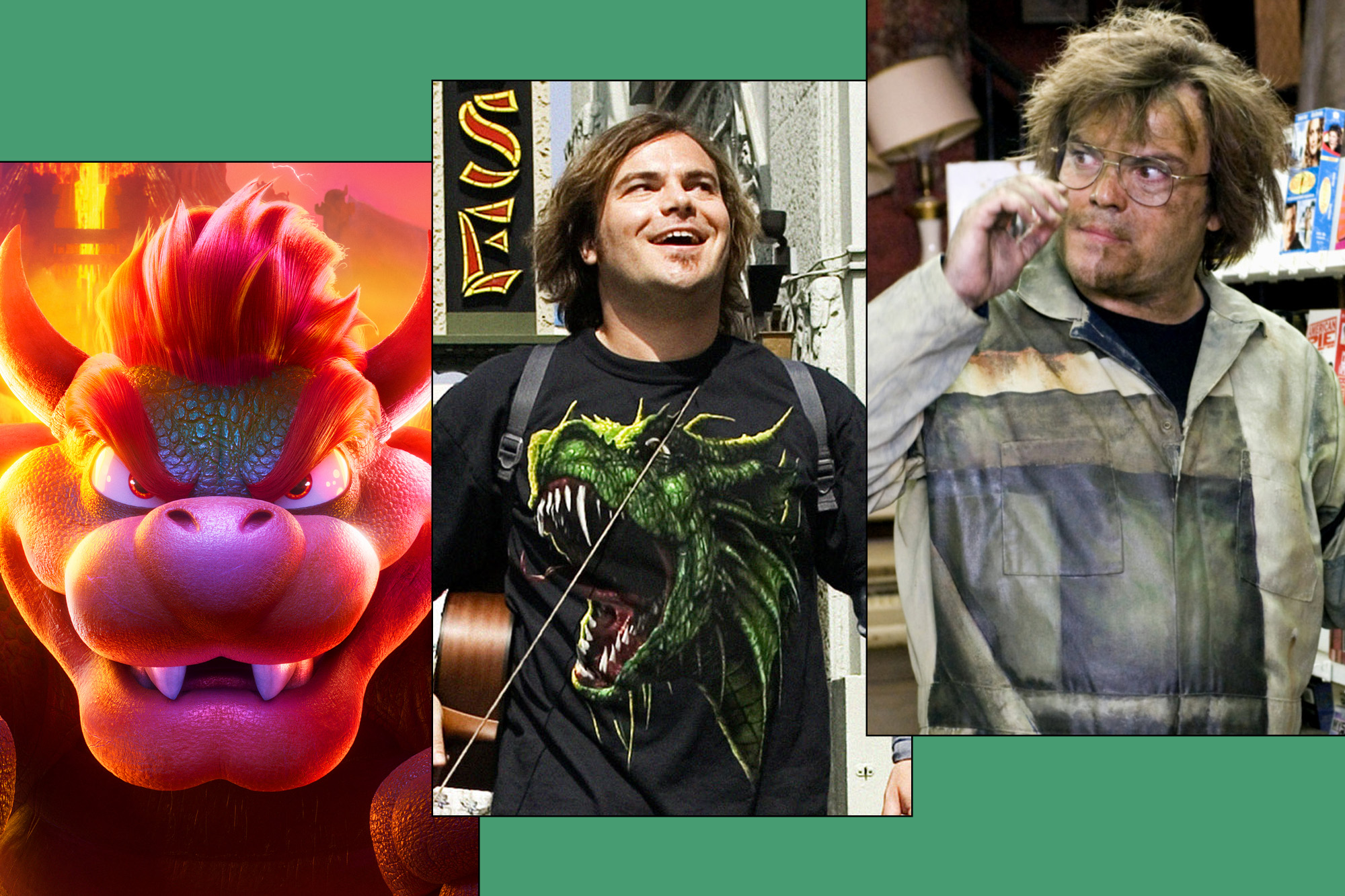 best jack black movies and tv shows Illumination’s The Super Mario Bros. Movie; TENACIOUS D IN THE PICK OF DESTINY, Jack Black, 2006, (c) New Line/courtesy Everett Collection; BE KIND REWIND, Jack Black (recreating the character Doc from Back To The Future), 2008. ©New Line Cinema/courtesy Everett Collection