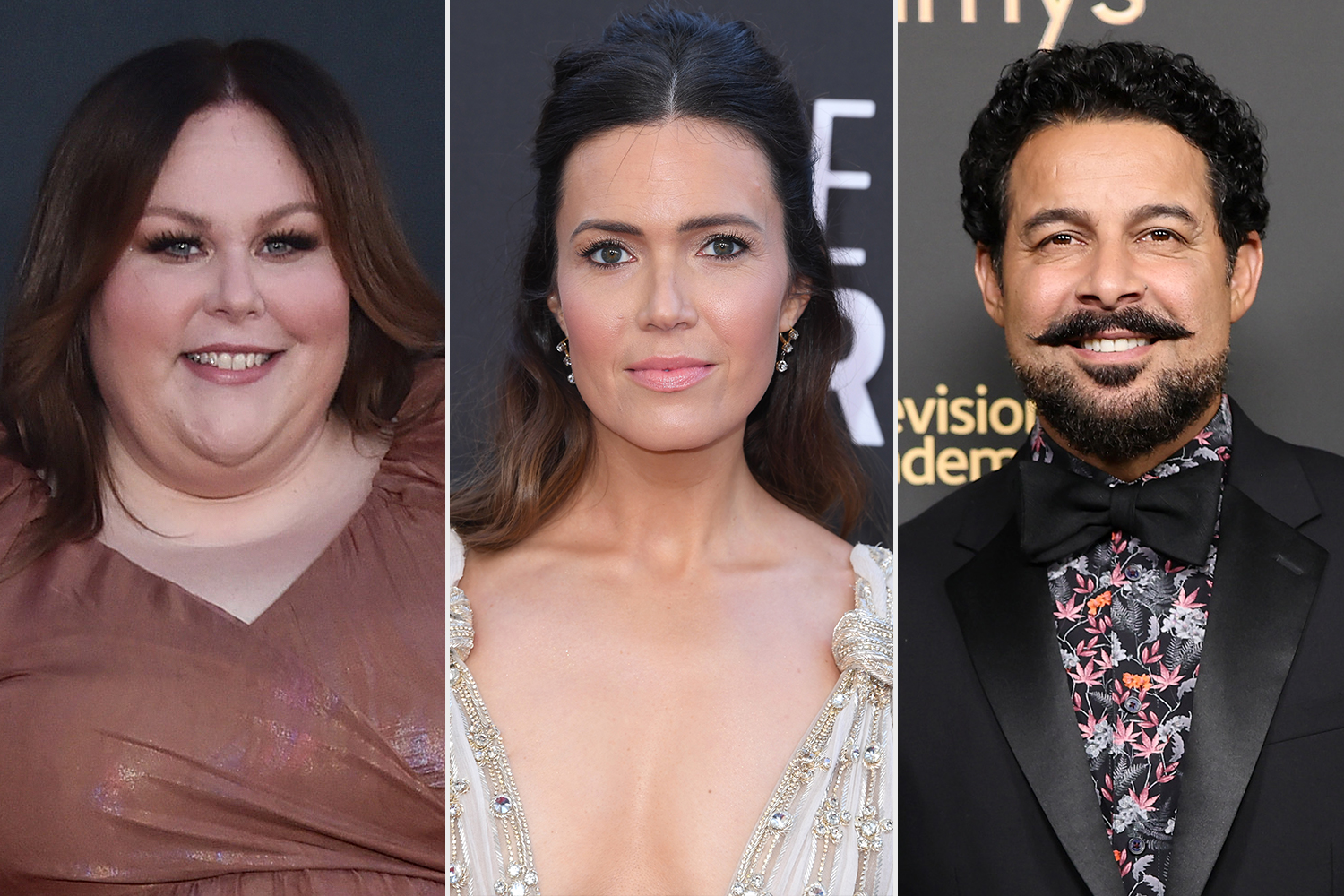 Mandy Moore, Jon Huertas, and Chrissy Metz's mini This is Us reunion on the picket line