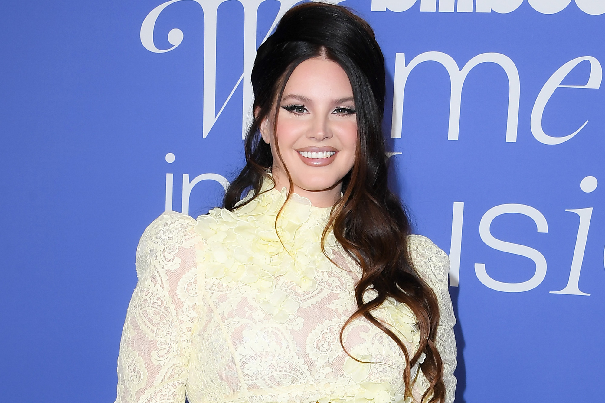 Lana Del Rey arrives at the 2023 Billboard Women In Music at YouTube Theater on March 01, 2023 in Inglewood, California