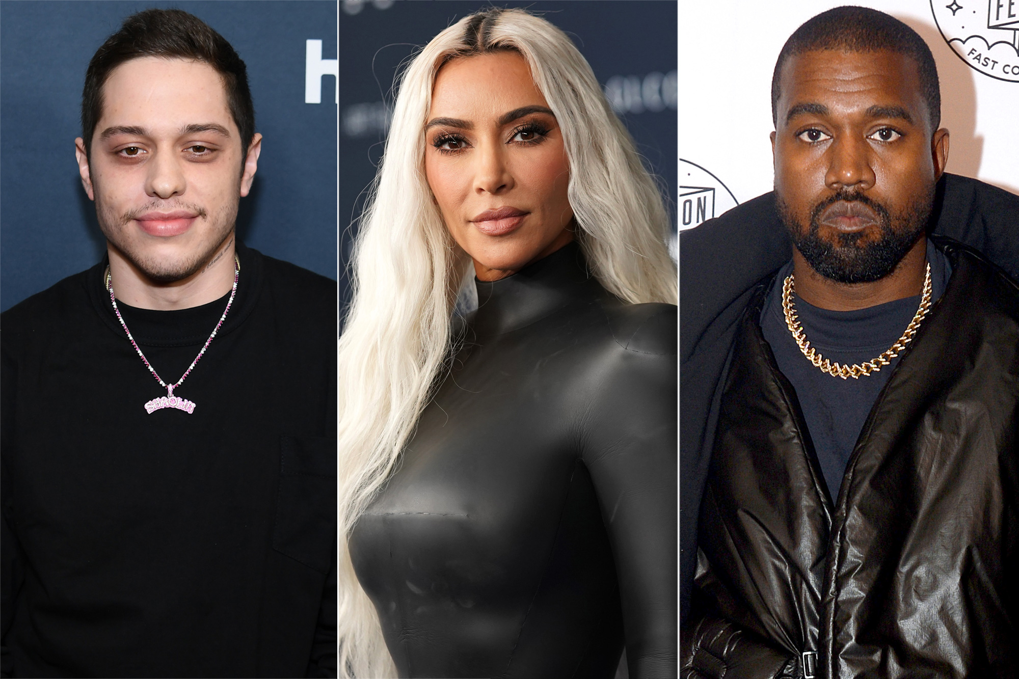 Pete Davidson, Kim Kardashian, Kanye West