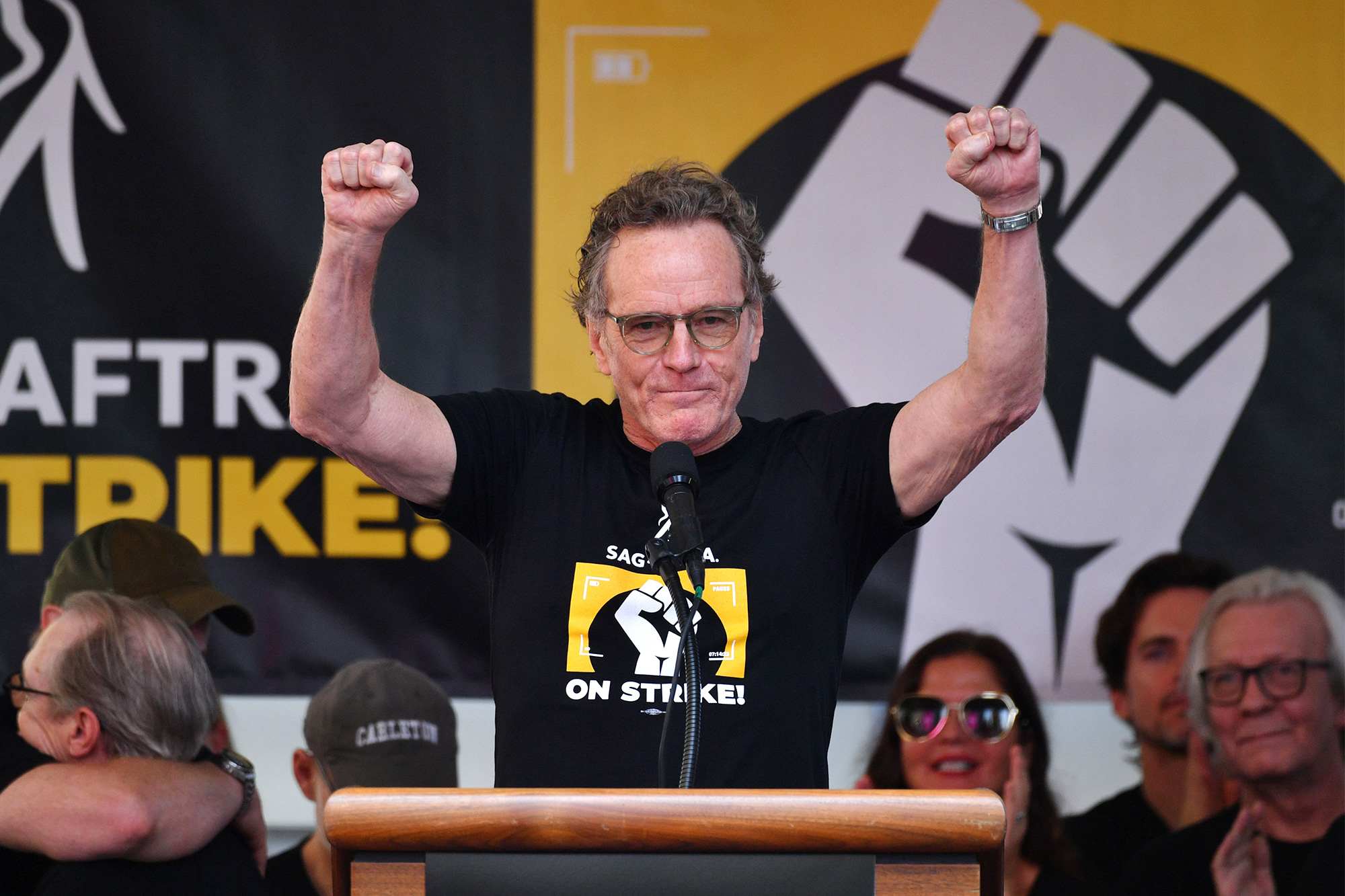 Bryan Cranston SAG-AFTRA - Rock The City For A Fair Contract, New York